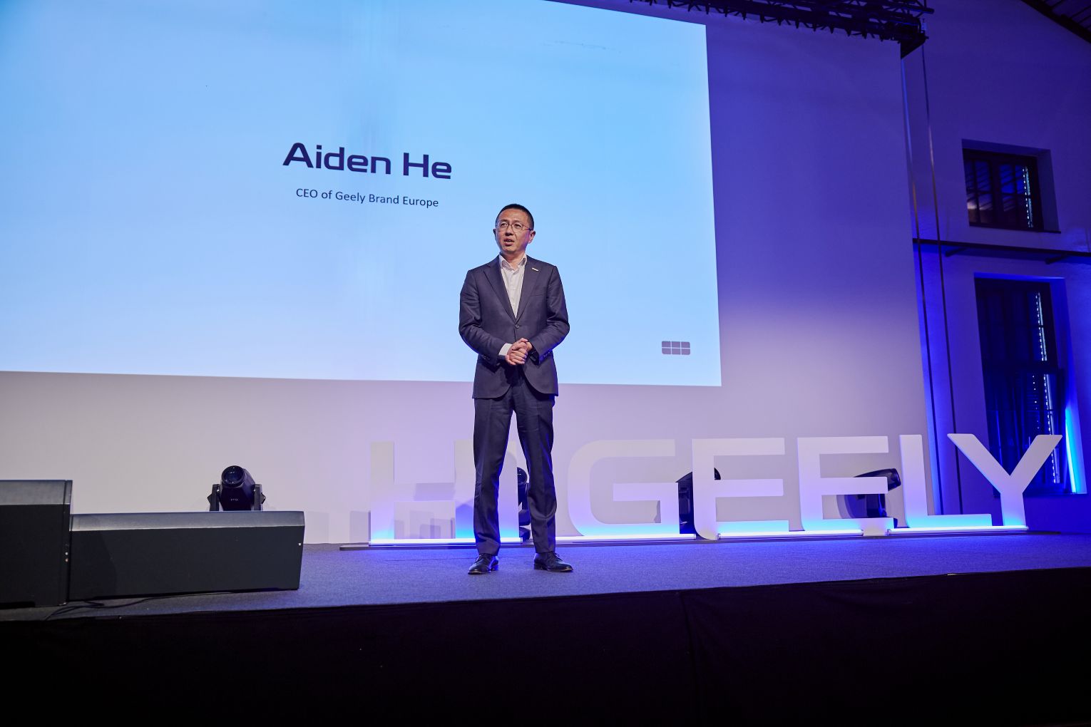 Geely debuts in Switzerland, Safenwil September 2026. Aiden He, CEO of Geely Brand Europe.