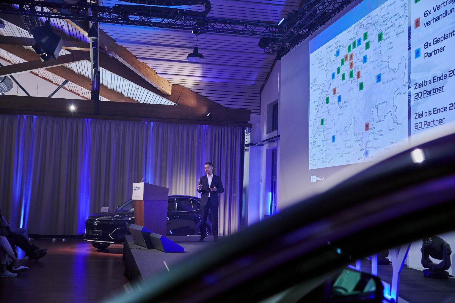Geely debuts in Switzerland, Safenwil September 2026.