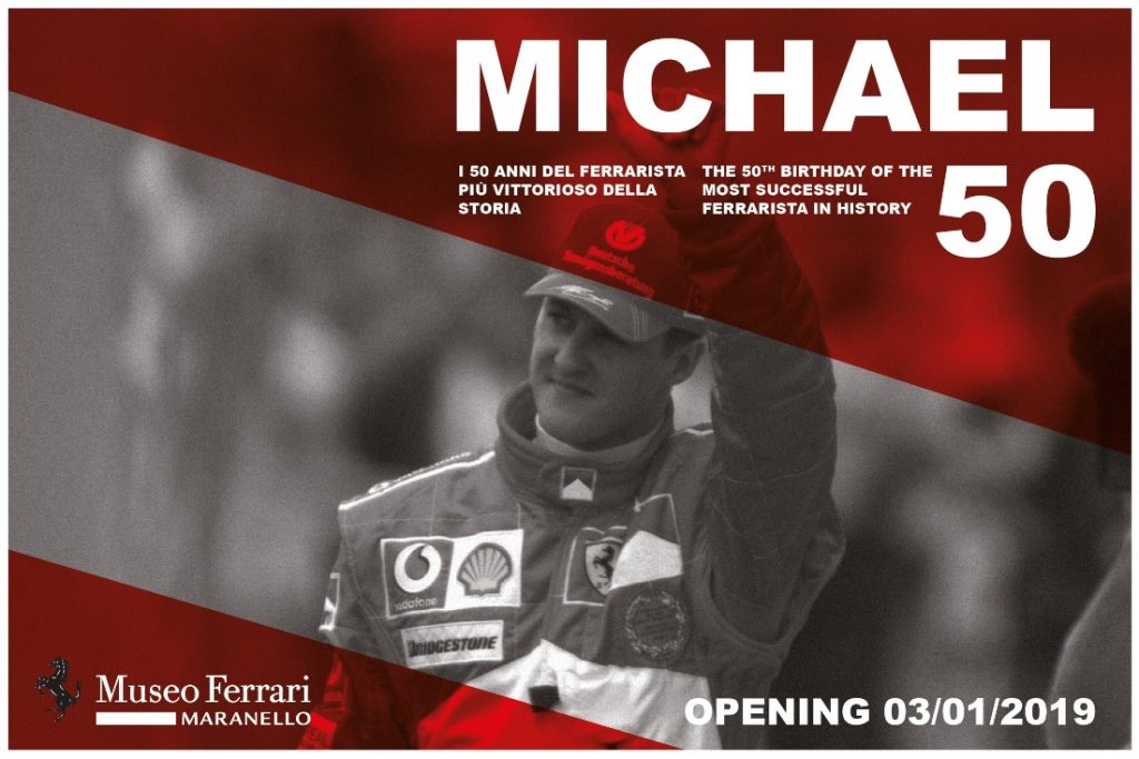 Michael 50 – al Museo Ferrari dal 3 gennaio la mostra dedicata a Schumacher