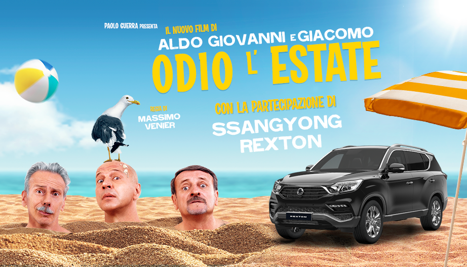 SsangYong celebra il ritorno al cinema di Aldo, Giovanni e Giacomo nel nuovo film “odio l’estate”