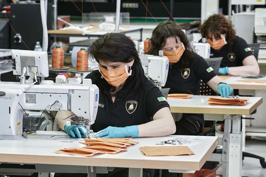 Lamborghini startet Produktion von Schutzmasken und Gesichtsschutz-visieren
