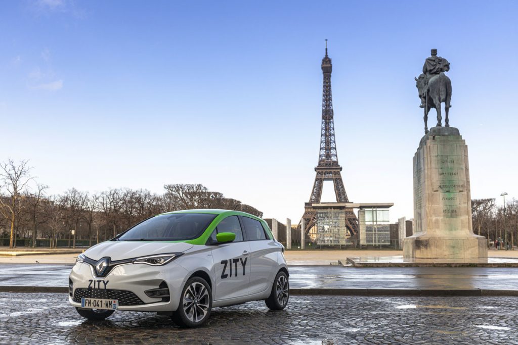 Start für 500 Renault Zoe im e-Carsharing-dienst Zity in Paris