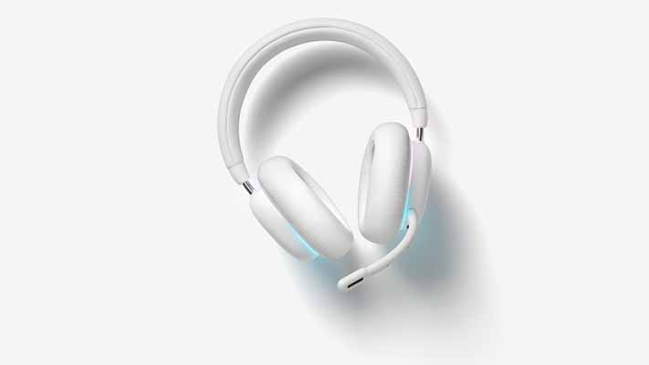 1_High_Resolution_PNG-Gem Collection Accessories G735 Ear Pad with Boom Set White on Product