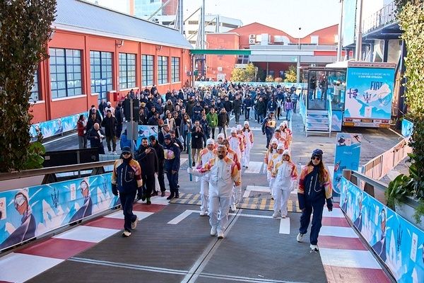 La Fiamma Olimpica presso la sede Maserati a Modena - (Courtesy of Maserati)
