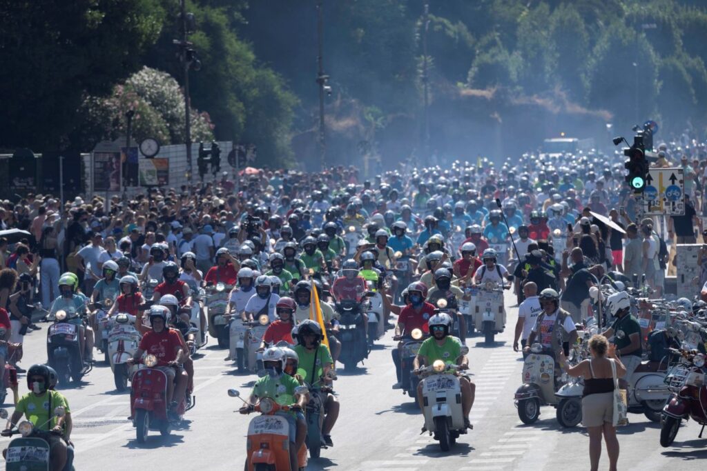 Rome Vespa parade 2026
