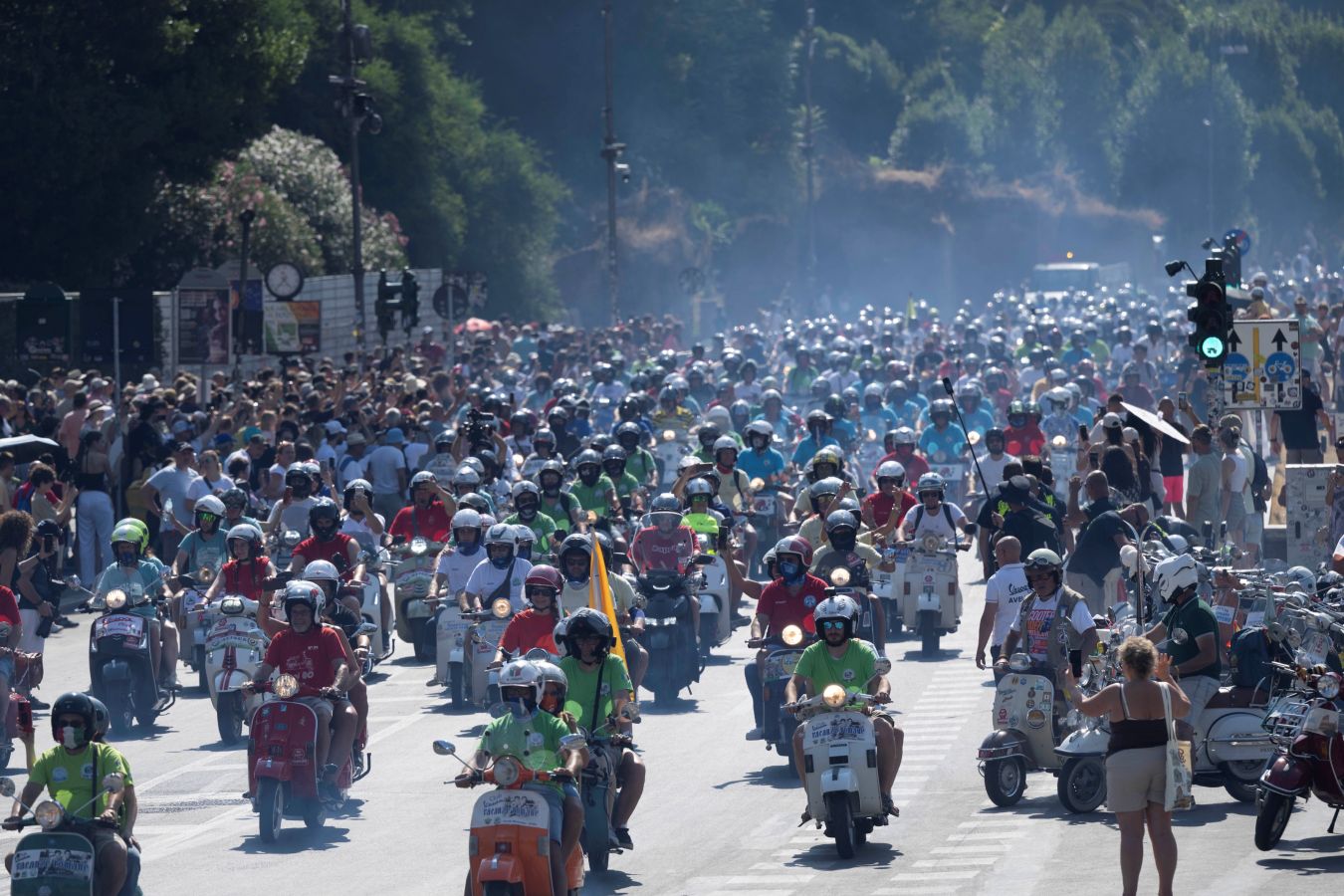 Rome Vespa parade 2026