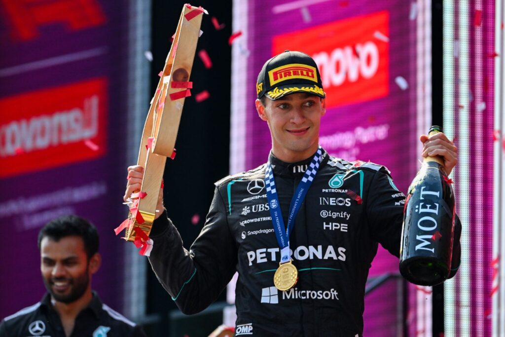 Race winner George Russell - Mercedes AMG Petronas F1 Team at Red Bull Ring