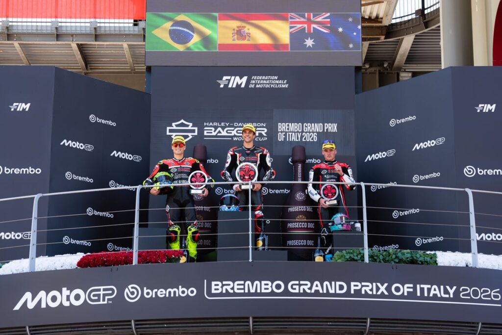 Podium Race 1 - FIM World Championship Grand Prix, 28.-31. May 2026, MotoGP, Round 07, Mugello, Italy, Harley-Davidson, BWC