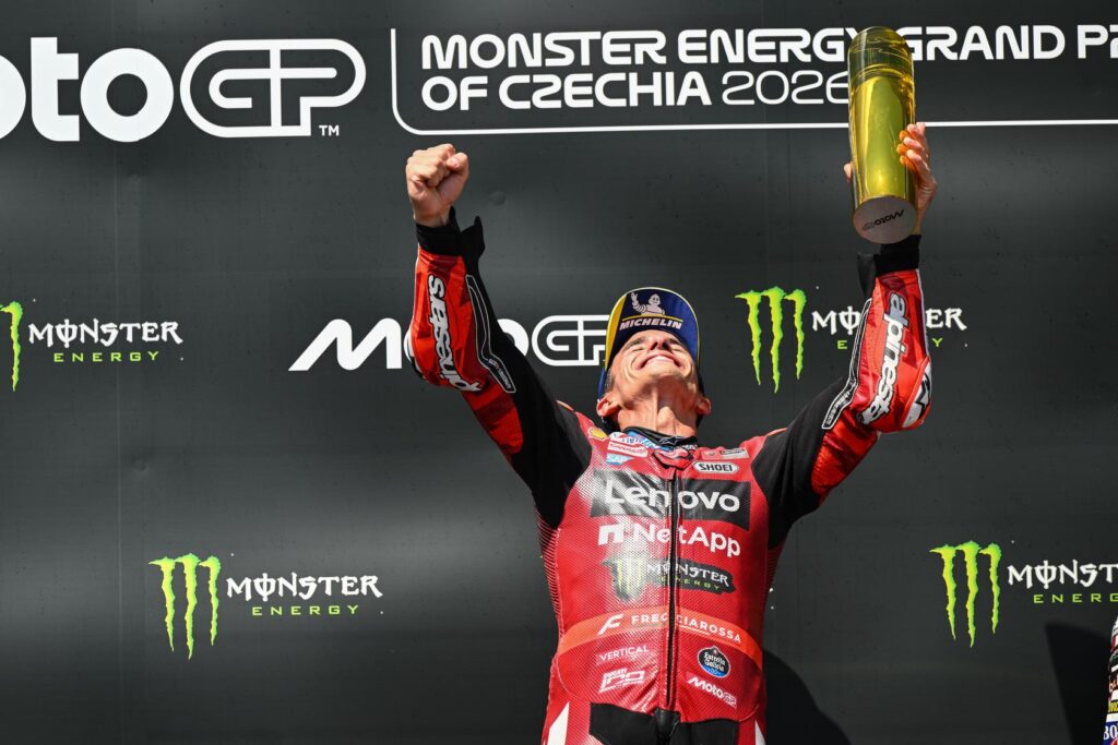 MotoGP 2026 Marc Marquez celebrates in Brno