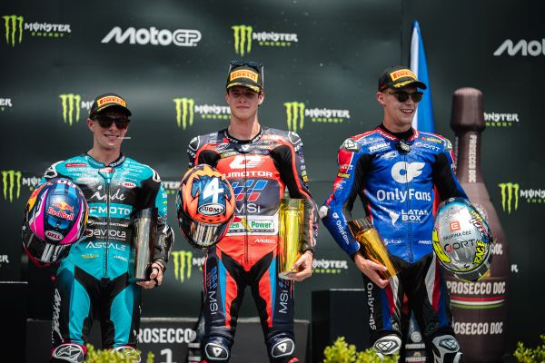Moto2 podium at Brno 2026