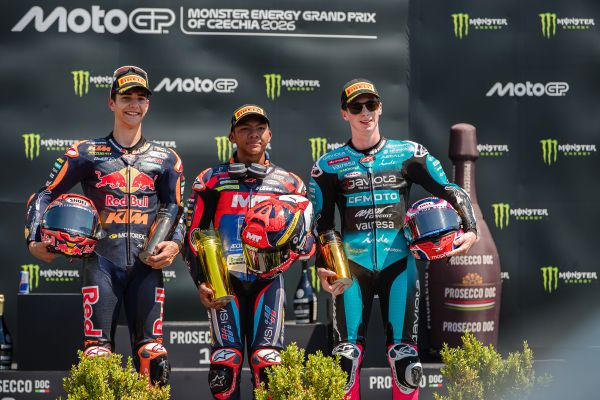 Moto3 podium at Brno 2026