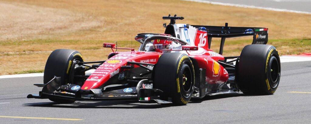 2026 winner Charles Leclerc driving the (16) Scuderia Ferrari SF-26 at Silverstone Circuit