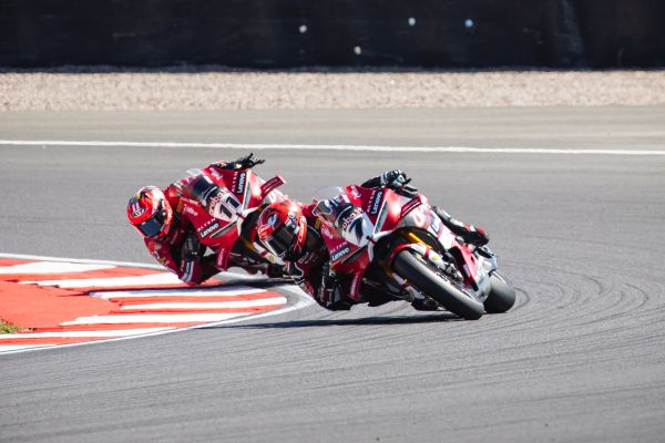 Iker Lecuona - Ducati - and Nicolo Bulega Ducati, WorldSBK 2026 Donington race 1