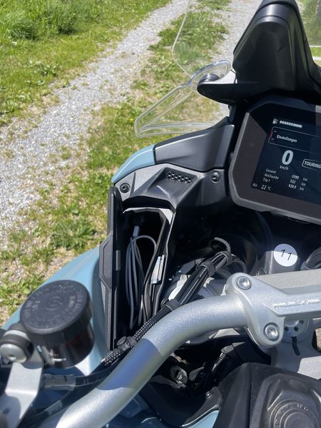 Multistrada storage compartment USB