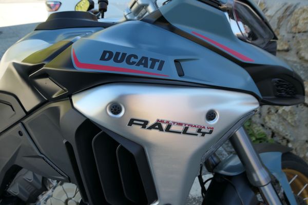 Multistrada tank cladding branding