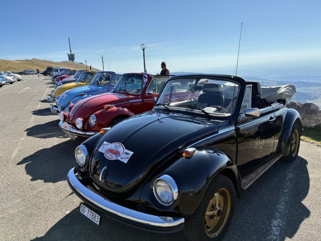 Volkswagen Käfer Cabriolet lineup at the international meeting in Biel, Switzerland 2026