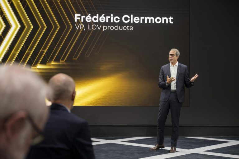Frédéric Clermont, VP LCV Products, during his keynote at IAA Transportation 2026.