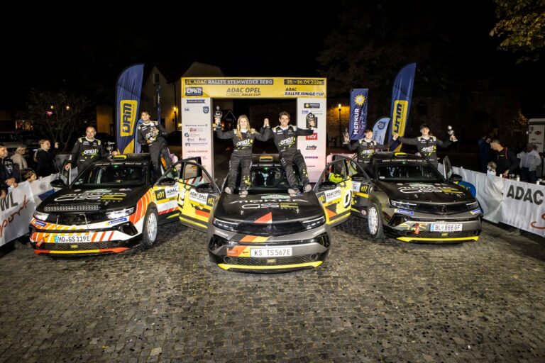ADAC Opel GSE rally cup, heated battle for first place in the standings.