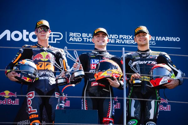 Podio Moto 2 Misano 2026.