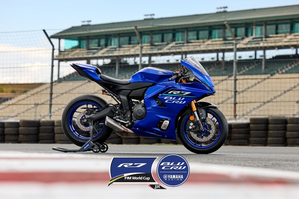 The new 2027 FIM Yamaha R7 BLU CRU World Cup unveiled.