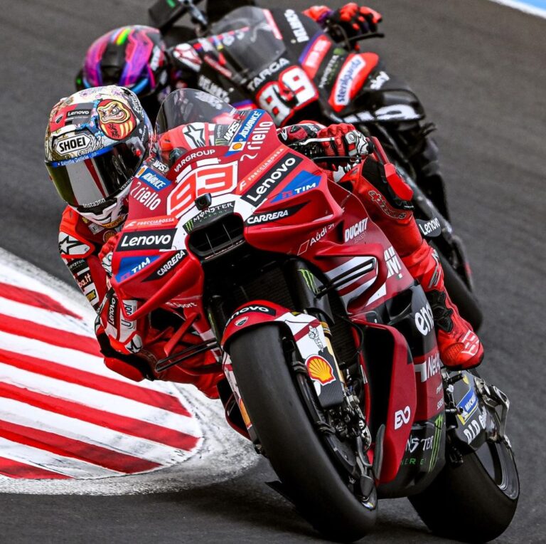 Marc Marquez on Ducati wins everything in Motegi.