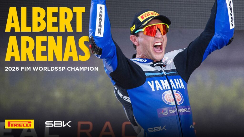 ARENAS SU YAMAHA CONQUISTA IL MONDIALE SUPERSPORT