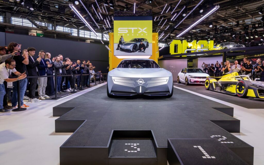 World premiere of the Opel STX Concept at the Mondial de l'Automobile Paris.