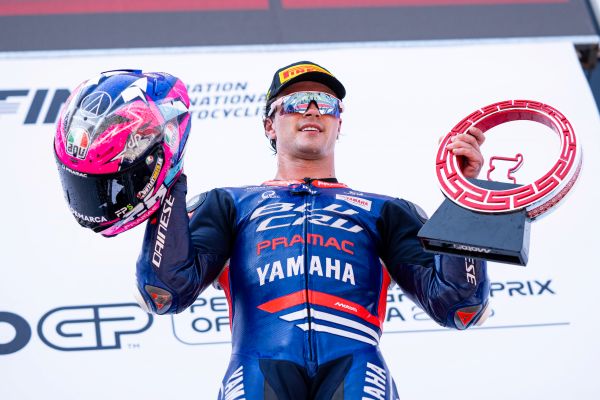Izan Guevara, winner GP of Indonesia 2026 Moto2 - Boscoscuro. Credit Pirelli.
