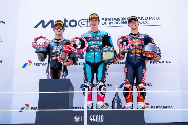 Moto3 podium GP of Indonesia 2026. 